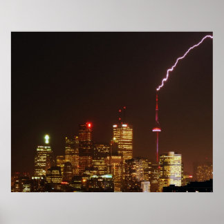 CN Tower in Toronto Blitzschlag Poster