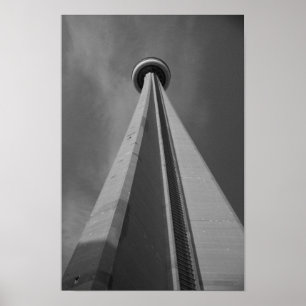 CN Tower Toronto Canada Black & White Foto Poster