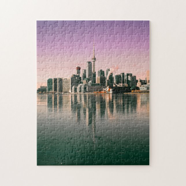 CN Tower Toronto Kanada Sehenswürdigkeit Water Ref Puzzle (Vertikal)