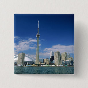 CN Tower und Skydome in Toronto, Ontario, Button
