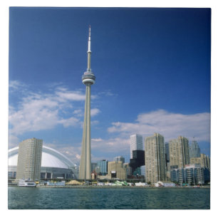 CN Tower und Skydome in Toronto, Ontario, Fliese
