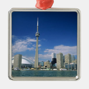 CN Tower und Skydome in Toronto, Ontario, Ornament Aus Metall