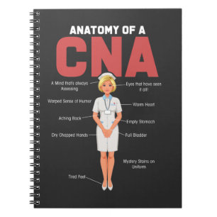 CNA Anatomy Nurse Certified Nurse Assistant Notizblock