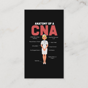 CNA Anatomy Nurse Certified Nurse Assistant Visitenkarte