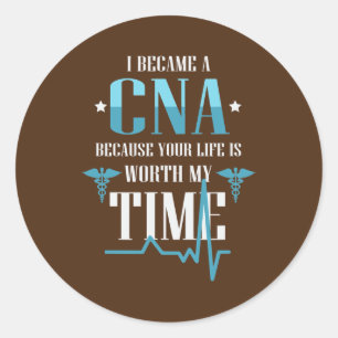 CNA Beautiful Apparel Registered Nurse Runder Aufkleber