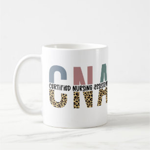 CNA Certified Nursing Assistant Cheetah Print Kaffeetasse