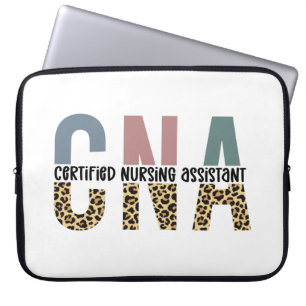 CNA Certified Nursing Assistant Cheetah Print Laptopschutzhülle