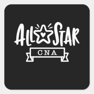 CNA, CNA Krankenschwester, Krankenpflege, Aufwertu Quadratischer Aufkleber