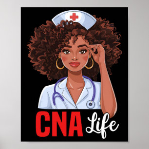 Cna Krankenpfleger Leben Pflege Afroamerikaner Sch Poster