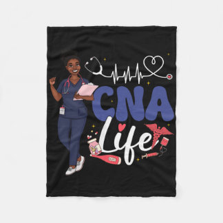 Cna Krankenschwester Black History Month Afroameri Fleecedecke