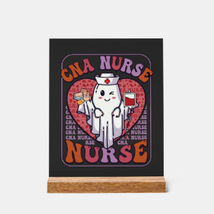Cna-Krankenschwester Halloween-Geist Stethoskop Bl Acrylschild