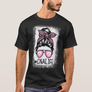 Cna Krankenschwester Leben Gebleicht Pink Leopard T-Shirt