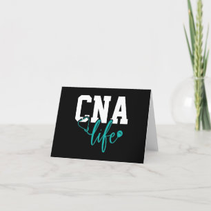 CNA Life Aquamarin White Blank Note/ Dankeskarte
