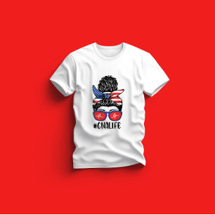 CNA Life Messy Bun CnaLife - Geschenk für Krankens T-Shirt