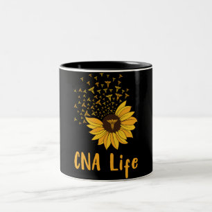 CNA Life Sonnenblume Stolz CNA Süße Pflegekraft Zweifarbige Tasse