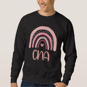 Cna Niedlich Boho Pink Rainbow Certified Nursing A Sweatshirt