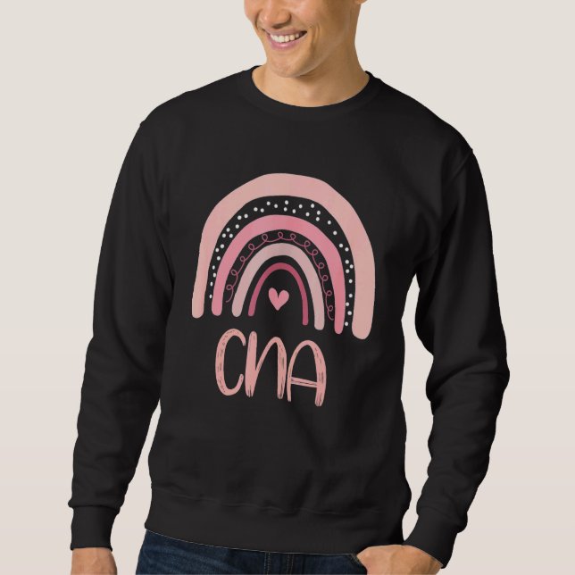 Cna Niedlich Boho Pink Rainbow Certified Nursing A Sweatshirt (Vorderseite)