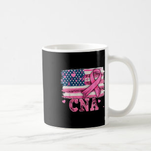 Cna Nurse American Flag Pink Ribbon Brustkrebs Kaffeetasse