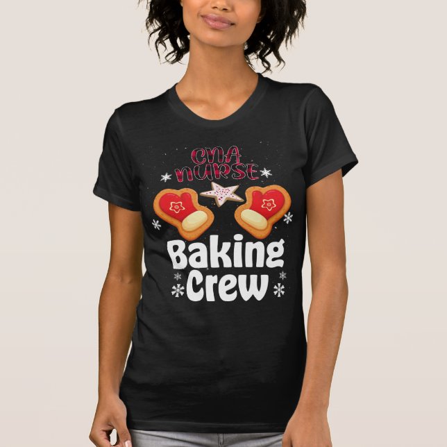 CNA Nurse Backfamilie Crew passend Weihnachten T-Shirt (Vorderseite)