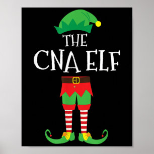 Cna Nurse Elf Matching Group Weihnachts-Party Paja Poster