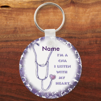 CNA Nurse Heart individuelle Name Schlüsselanhänge Schlüsselanhänger
