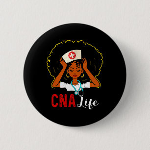 Cna Nurse Life Black History Monte African America Button