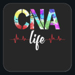 CNA Nurse Registered Nurse Life Quadratischer Aufkleber<br><div class="desc">CNA Nurse Registered Nurse Life</div>