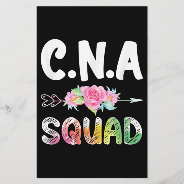 CNA Nurse Squad Certified Nursing Assistant Briefpapier (Vorderseite)