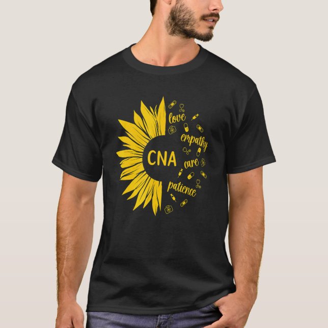 CNA Nurse Sunflower Certified Nursing Assistant T-Shirt (Vorderseite)