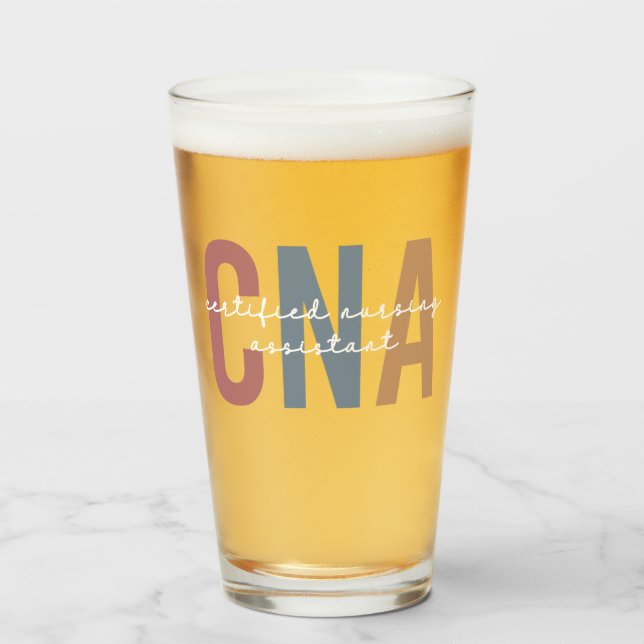 CNA Retro Certified Nursing Assistant Glas (Vorne (Gefüllt))