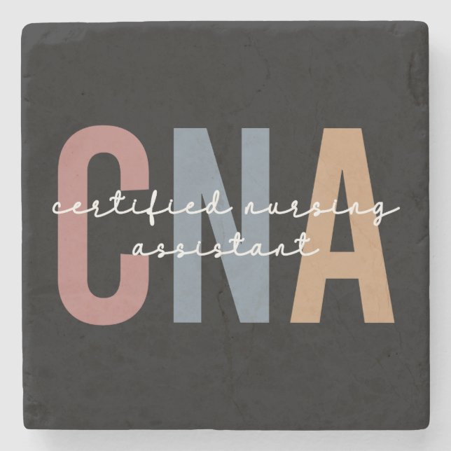 CNA Retro Certified Nursing Assistant Steinuntersetzer (Vorderseite)