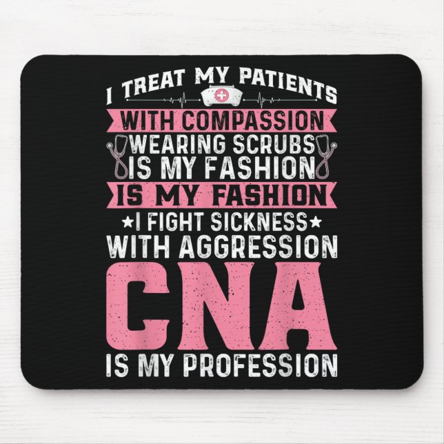 CNA Shirts Geschenke für Männer Frauen Co. CNA zer Mousepad (Vorne)