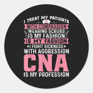 CNA Shirts Geschenke für Männer Frauen Co. CNA zer Runder Aufkleber
