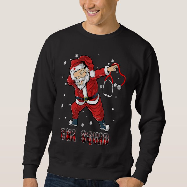 CNA Squad Santa Dab Nurse Christmas Dabbing Xmas Sweatshirt (Vorderseite)