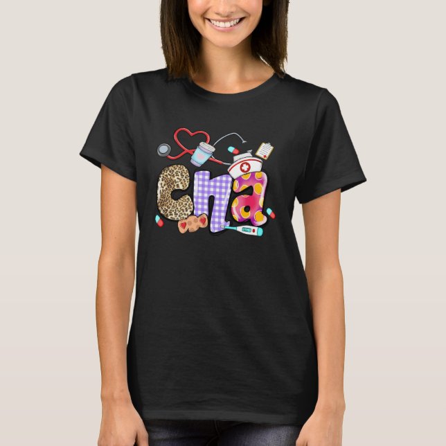 CNA Stethoskop Leopard CNA Leben T-Shirt (Vorderseite)