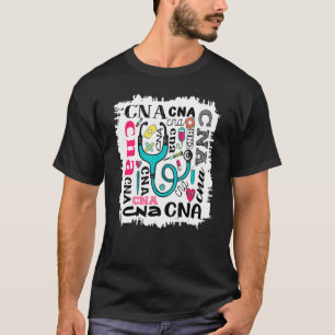 Cna Typografy Bleach Painting Pattern T-Shirt