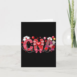 Cna Valentine Kokette Schleife Stethoskop Krankens Karte