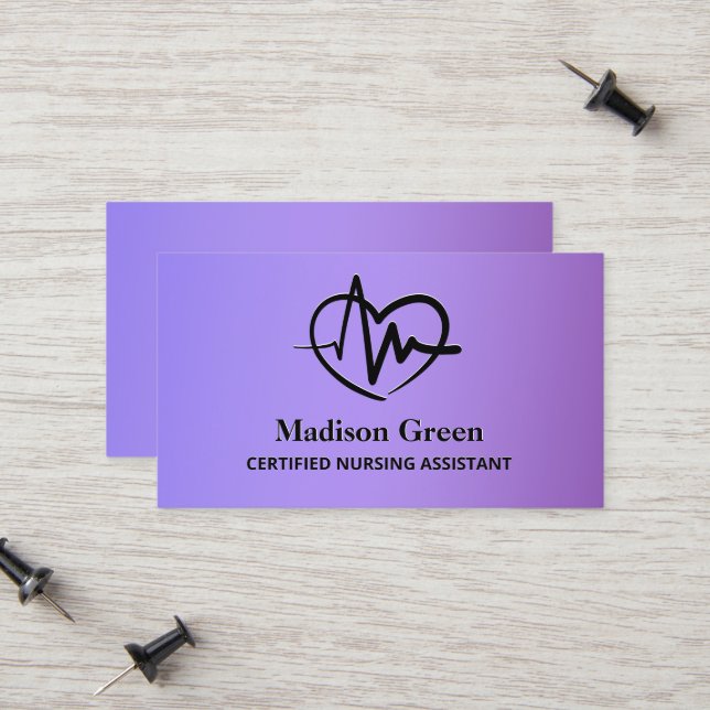 CNA-zertifizierter Krankenpfleger Telefonnummerkarte (Vorderseite/Rückseite Beispiel)