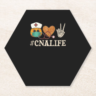 CNAlife Peace Liebe CNA Halloween Nurse Pumpkin He Untersetzer