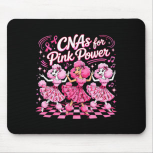 CNAS Pink Power Brustkrebsbewusstsein Retro Mousepad