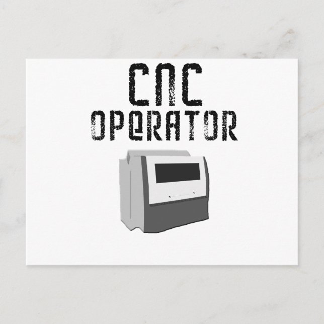 CNC-Bediener Zerspaner Postkarte (Vorderseite)