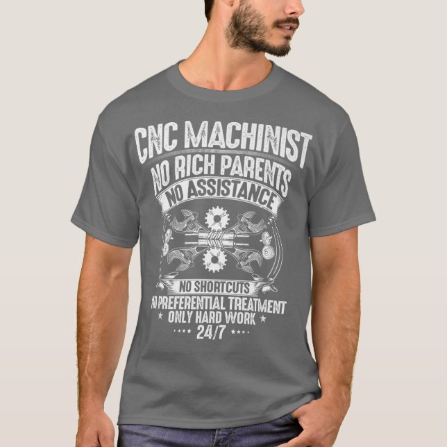 CNC-Bedienerharte CNC-Maschine Premium T-Shirt (Vorderseite)