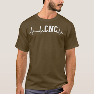 CNC-Herzschlag EKG CNC-Maschine T-Shirt