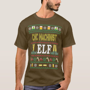 CNC Machinist Elf Funny Weihnachtsgeschenk T-Shirt