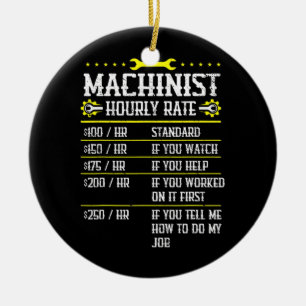 CNC-Maschinisten-Stundenzahl Keramik Ornament