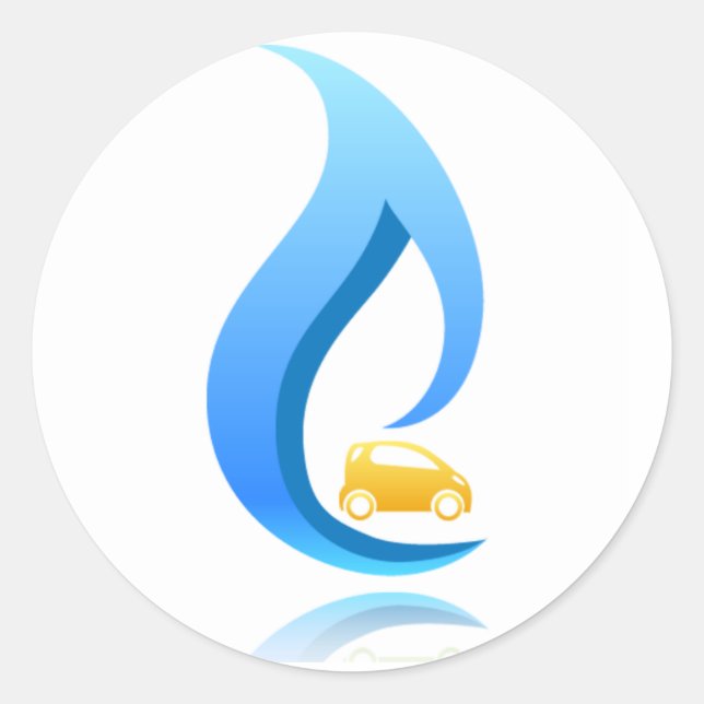 CNG Car Round Sticker (Vorderseite)