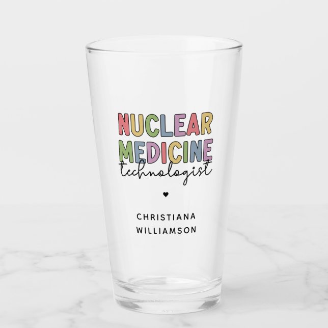 CNMT-Geschenke für den Nuklearen Medizintechniker Glas (Vorderseite)