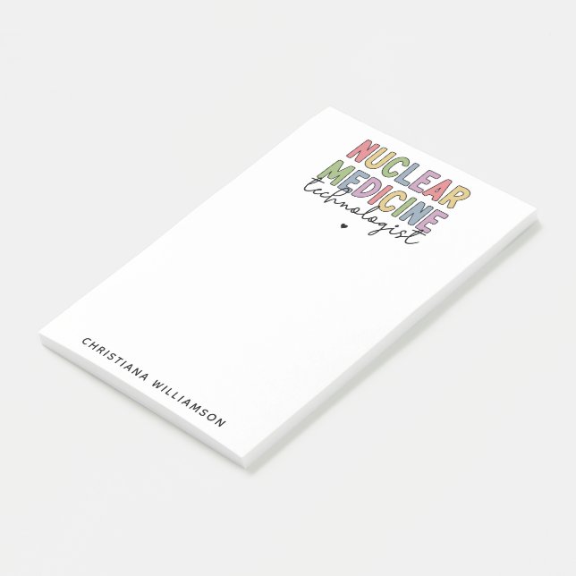 CNMT-Geschenke für den Nuklearen Medizintechniker Post-it Klebezettel (angewinkelt)