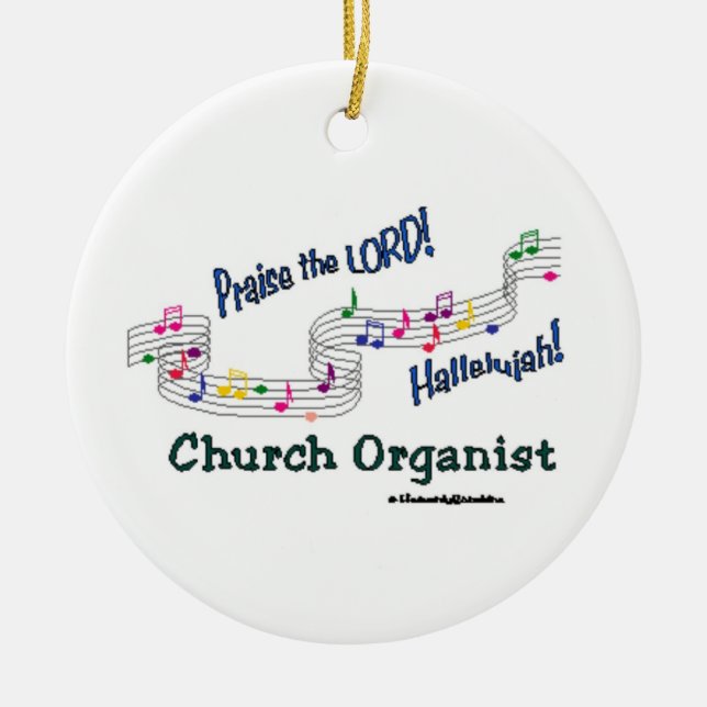 Cnotes-Kirchen-Organist Keramik Ornament (Vorne)