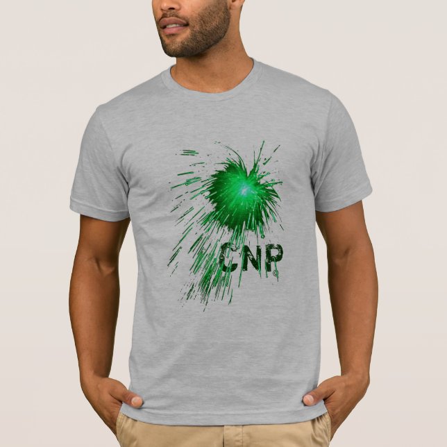"CNP green explosion" T-Shirt (Vorderseite)